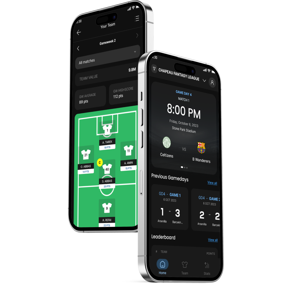 Fantasy League App Homepage